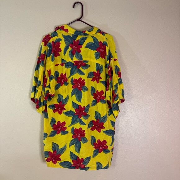 Pineapple Moon Yellow Floral Shirt XL - Picture 5 of 5